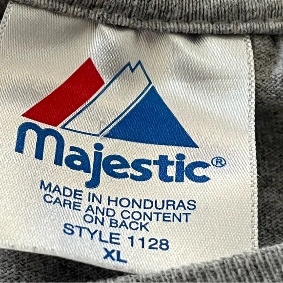 Vintage Majestic Boston Red Sox Gray Heather Graphic Tee XL - Picture 6 of 7